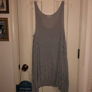 Free People Trapeze Slip Voile Tunic Dress Size L